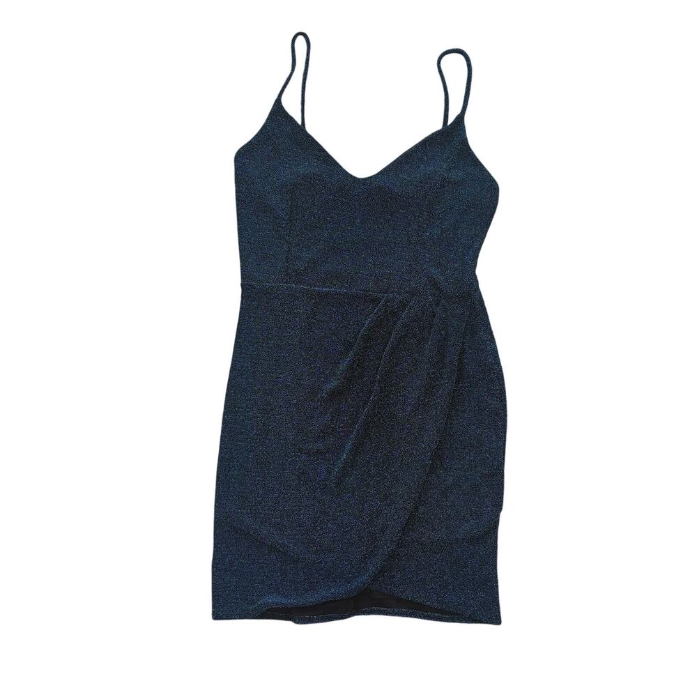 Lulu’s XL NWT Teal Black Turquoise Mini Party Dress Sparkle